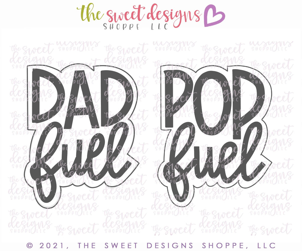 Cookie Cutters - DAD/POP Fuel Plaque - Cookie Cutter - The Sweet Designs Shoppe - - ALL, Cookie Cutter, dad, Father, father's day, grandfather, Plaque, Plaques, PLAQUES HANDLETTERING, Promocode