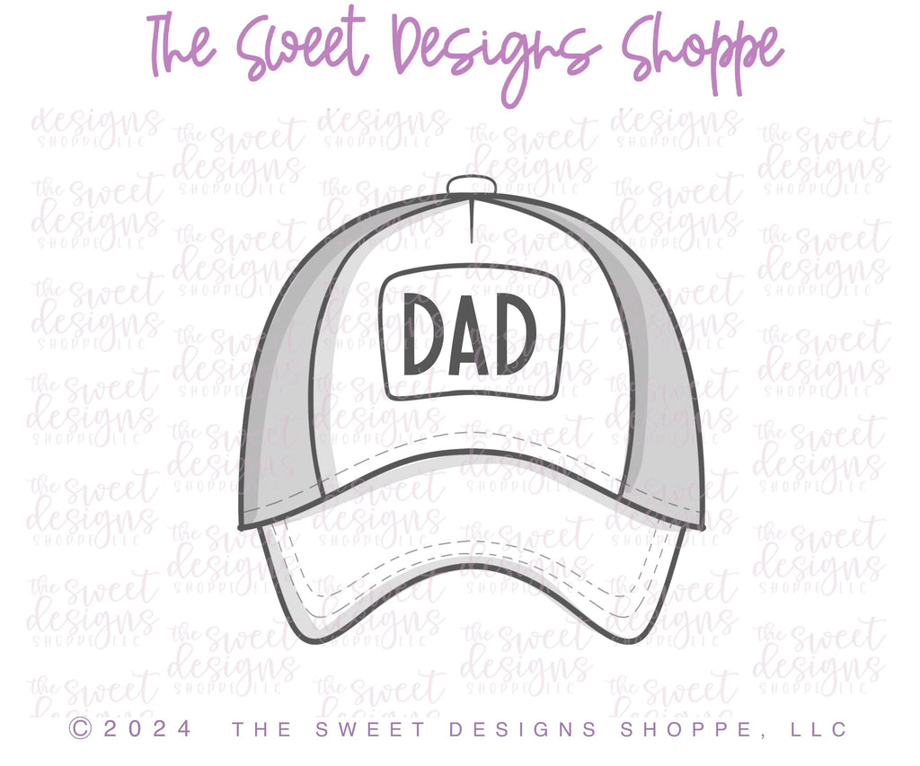 Cookie Cutters - Dad's Cap - Cookie Cutter - Sweet Designs Shoppe - - ALL, baseball, Clothing / Accessories, Cookie Cutter, dad, fan, Father, Fathers Day, grandfather, new, Promocode, sport, sports