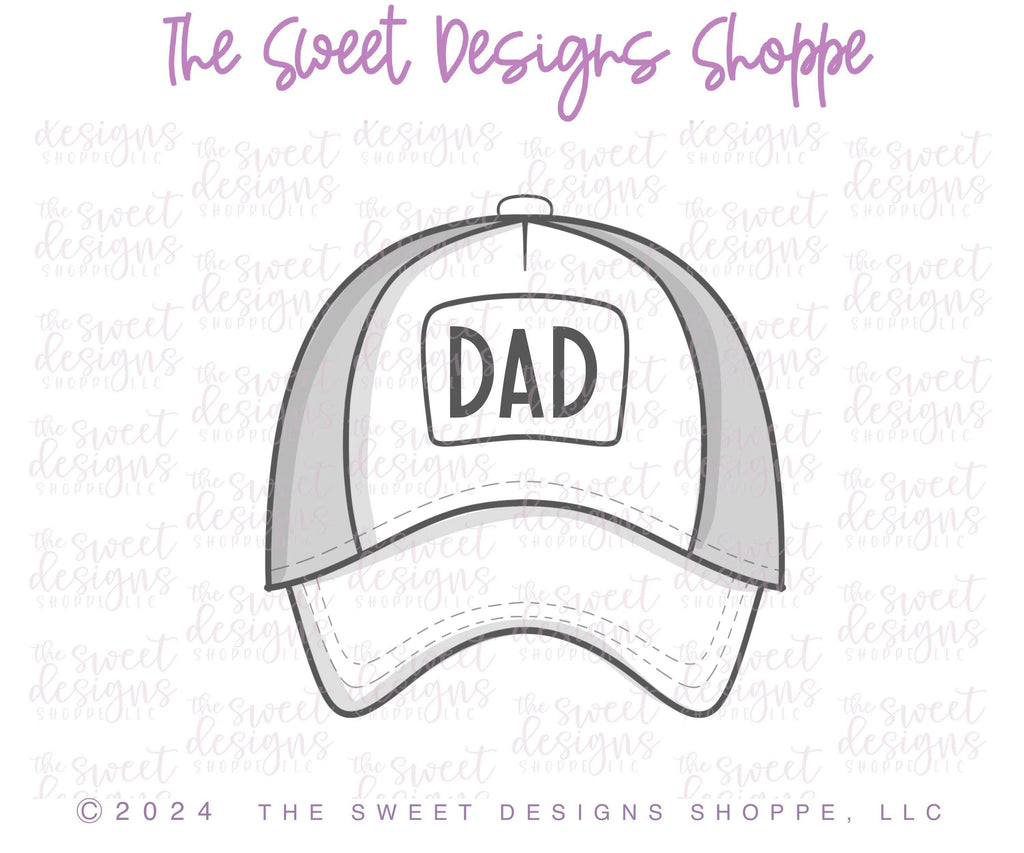 Cookie Cutters - Dad's Cap - Cookie Cutter - The Sweet Designs Shoppe - - ALL, baseball, Clothing / Accessories, Cookie Cutter, dad, fan, Father, Fathers Day, grandfather, Promocode, sport, sports