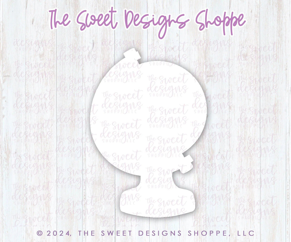Cookie Cutters - Dad's Globe - Cookie Cutter - The Sweet Designs Shoppe - TSDS - - ALL,back to school,Cookie Cutter,dad,Father,Fathers Day,Grad,graduations,grandfather,Misc,Miscelaneous,Miscellaneous,Promocode,School,School / Graduation,school supplies,STL,teacher,teacher appreciation,travel