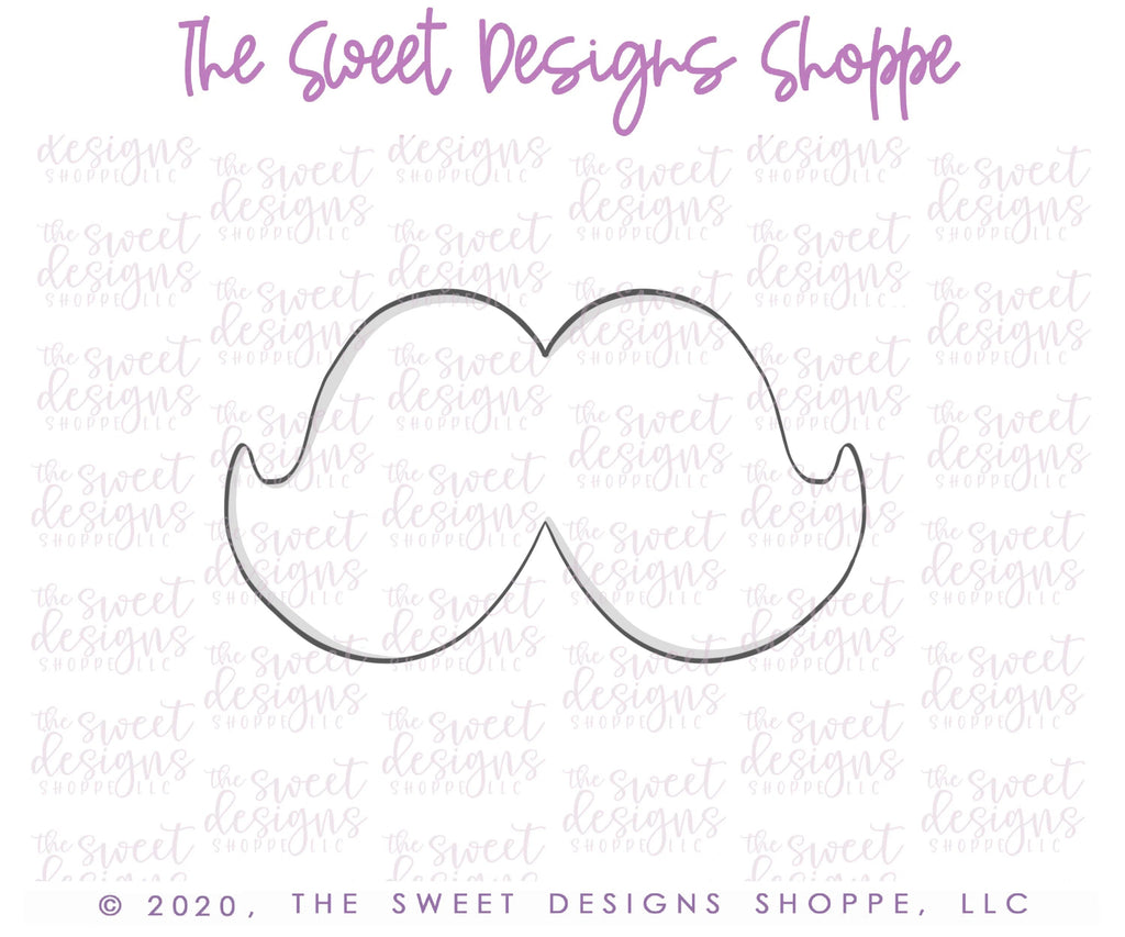 Cookie Cutters - Dad's Mustache - Cutter - Sweet Designs Shoppe - - 051520, ALL, Bachelorette, Cookie Cutter, Father, father's day, Groom, man, Promocode