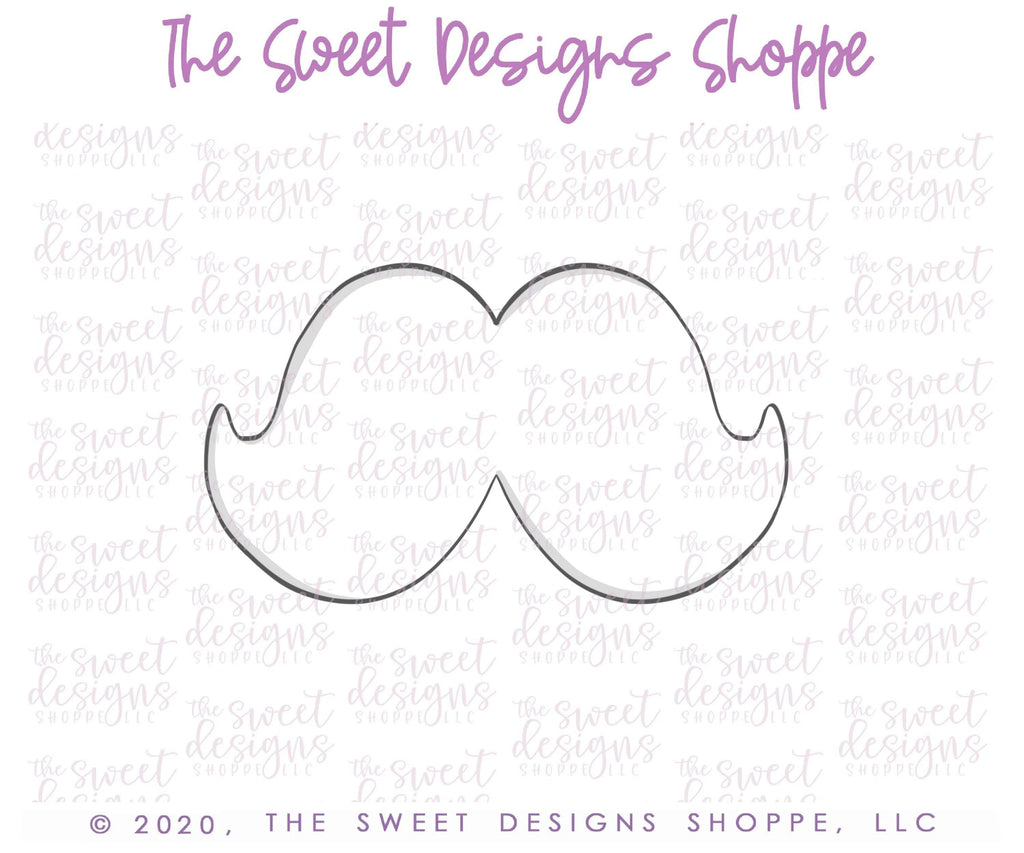 Cookie Cutters - Dad's Mustache - Cookie Cutter - The Sweet Designs Shoppe - - 051520, ALL, Bachelorette, Cookie Cutter, dad, Father, father's day, grandfather, Groom, man, Promocode