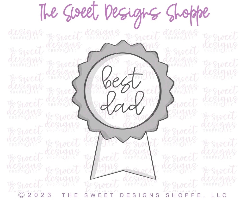 Cookie Cutters - Dad's Ribbon - Cookie Cutter - The Sweet Designs Shoppe - TSDS - - #1,ALL,award,Cookie Cutter,dad,diploma,Father,father's day,Grad,Graduation,graduations,grandfather,Number one,Promocode,School,School / Graduation