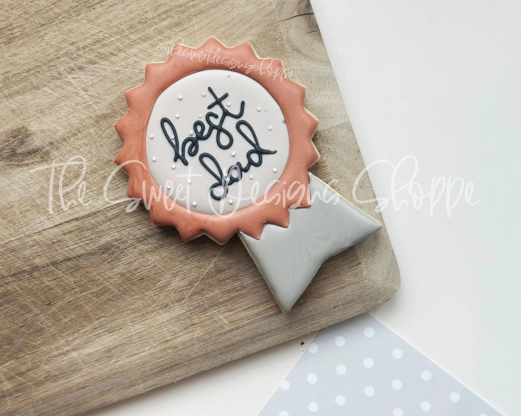 Cookie Cutters - Dad's Ribbon - Cookie Cutter - The Sweet Designs Shoppe - TSDS - - #1,ALL,award,Cookie Cutter,dad,diploma,Father,father's day,Grad,Graduation,graduations,grandfather,Number one,Promocode,School,School / Graduation