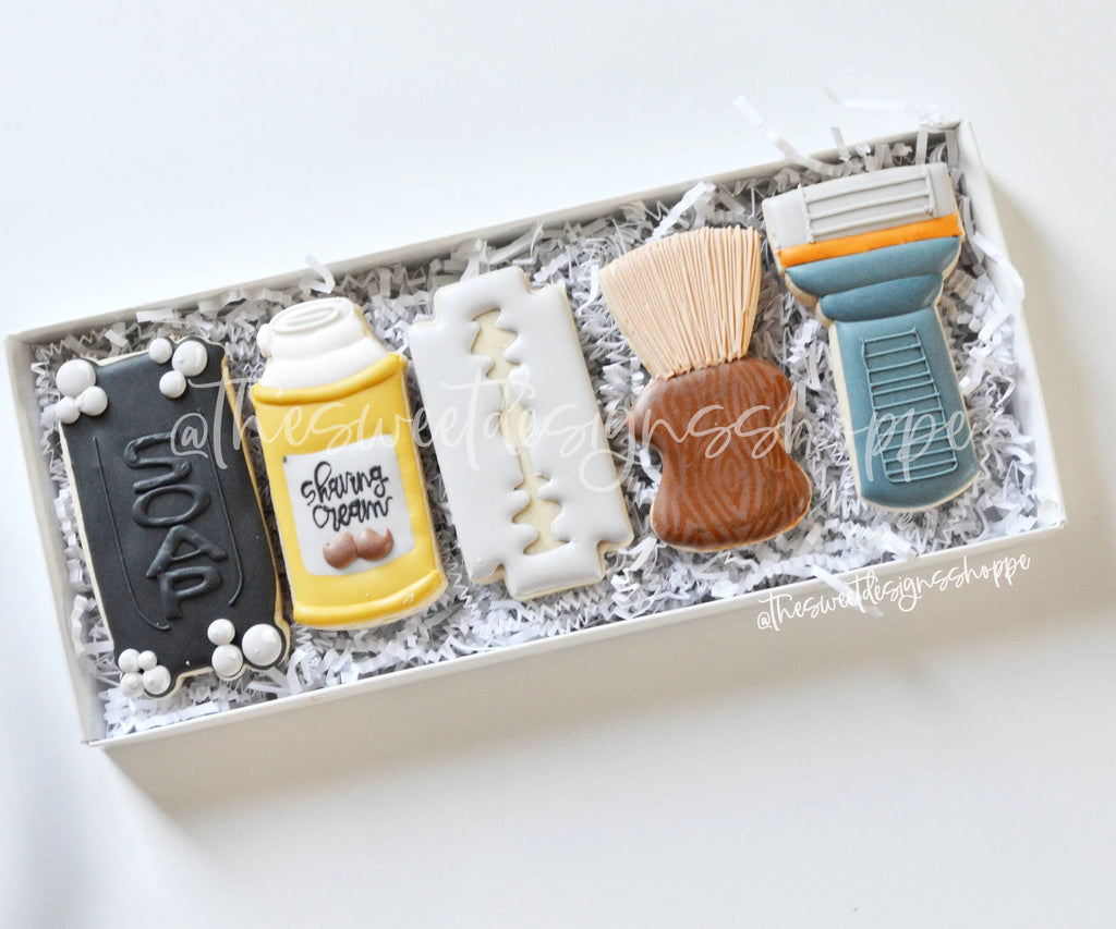 Cookie Cutters - Dad's Shaving Set - Cookie Cutters - The Sweet Designs Shoppe - TSDS - - 051520,ALL,Cookie Cutter,dad,Father,father's day,grandfather,Mini Sets,Promocode,razor,regular sets,set,shave