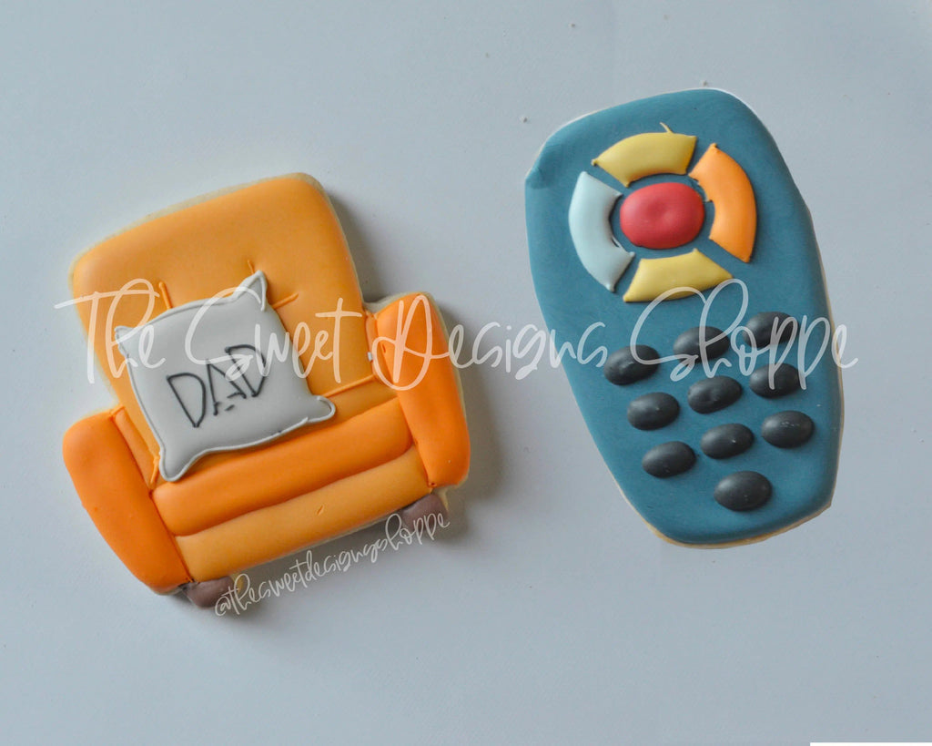 Cookie Cutters - Dad's Sofa and Remote Set - 2 Piece Set - Cookie Cutters - The Sweet Designs Shoppe - - ALL, Cookie Cutter, dad, Father, father's day, grandfather, Mini Set, Mini Sets, Promocode, regular sets, set, sets