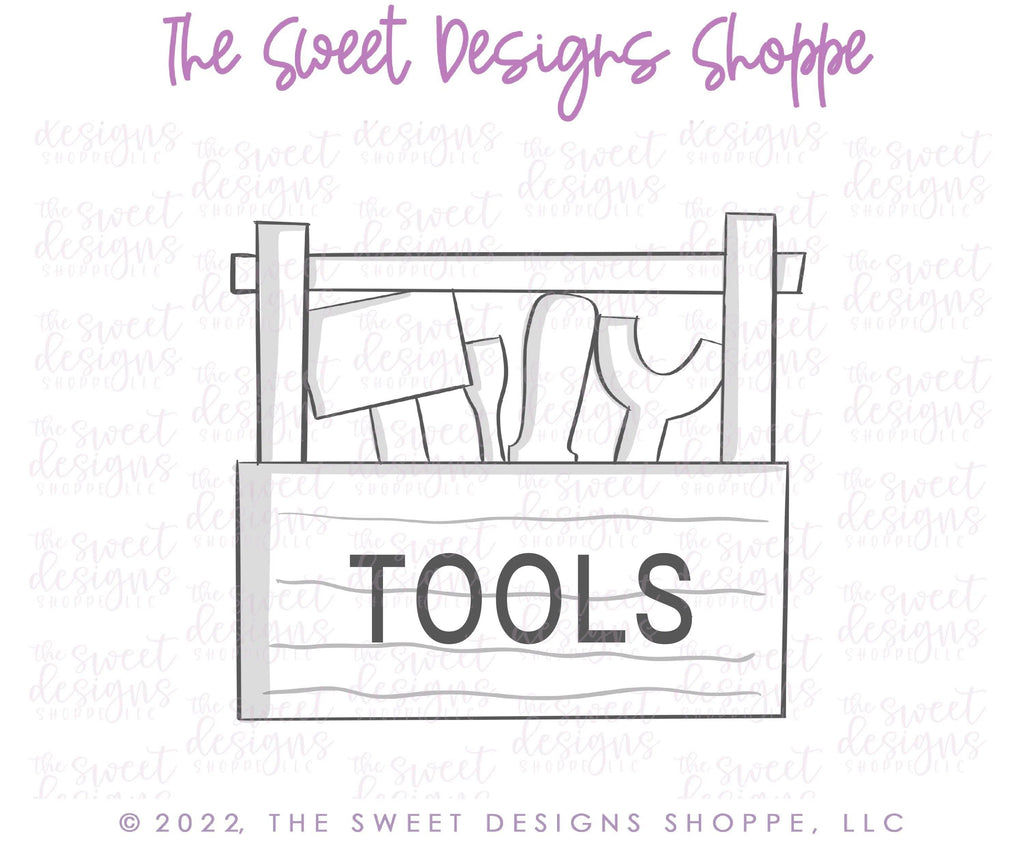 Cookie Cutters - Dad's Tool Box - Cookie Cutter - The Sweet Designs Shoppe - - ALL, Cookie Cutter, dad, Father, father's day, grandfather, Misc, Miscelaneous, Miscellaneous, Plaque, Plaques, PLAQUES HANDLETTERING, Promocode, tools