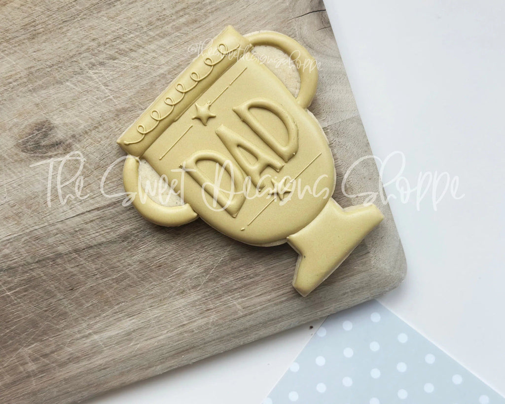 Cookie Cutters - Dad's Trophy - Cookie Cutter - The Sweet Designs Shoppe - - ALL, Cookie Cutter, dad, Father, Fathers Day, grandfather, hobbies, Promocode, Sport, sports