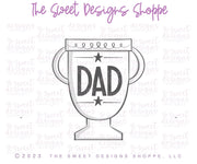 Cookie Cutters - Dad's Trophy - Cookie Cutter - The Sweet Designs Shoppe - TSDS - - ALL,Cookie Cutter,dad,Father,Fathers Day,grandfather,hobbies,Promocode,Sport,sports,STL