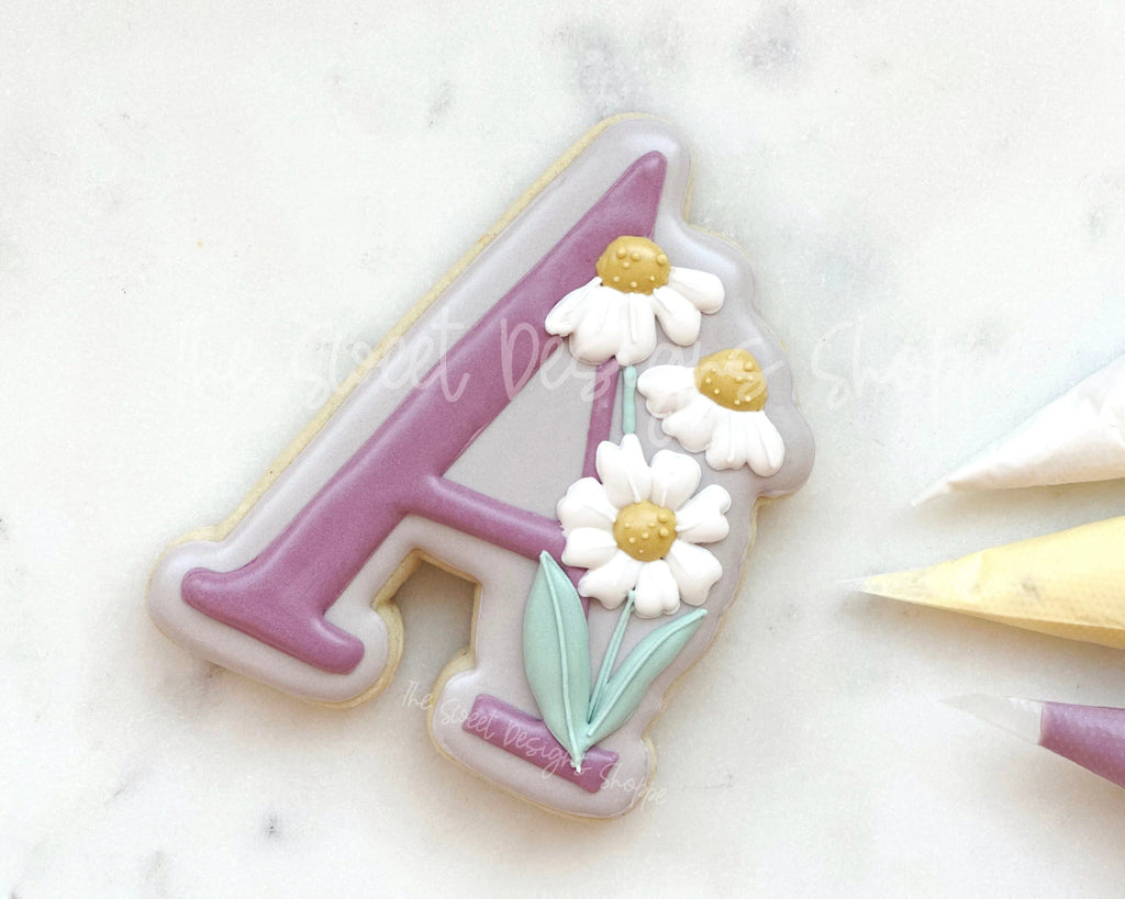 Cookie Cutters - Daisy A - Cookie Cutter - The Sweet Designs Shoppe - TSDS - - ALL,Cookie Cutter,Daisy,Flower,Flowers,Leaves and Flowers,letter,Lettering,Letters,letters and numbers,MOM,Mom Plaque,mother,mothers DAY,Promocode