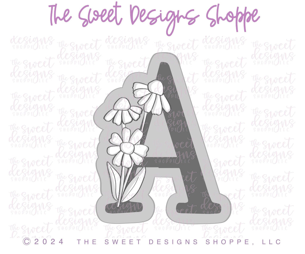 Cookie Cutters - Daisy A - Cookie Cutter - The Sweet Designs Shoppe - - ALL, Cookie Cutter, Daisy, Flower, Flowers, Leaves and Flowers, letter, Lettering, Letters, letters and numbers, MOM, Mom Plaque, mother, mothers DAY, Promocode