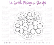 Cookie Cutters - Daisy Fireworks - Cookie Cutter - The Sweet Designs Shoppe - TSDS - - 4th,4th July,4th of July,ALL,America,Cookie Cutter,firecracker,fireworks,Flower,Flowers,fourth of July,Independence,Leaves and Flowers,Miscellaneous,New Year,patriotic,Patriotric,Promocode,STL,Trees Leaves and Flowers,USA
