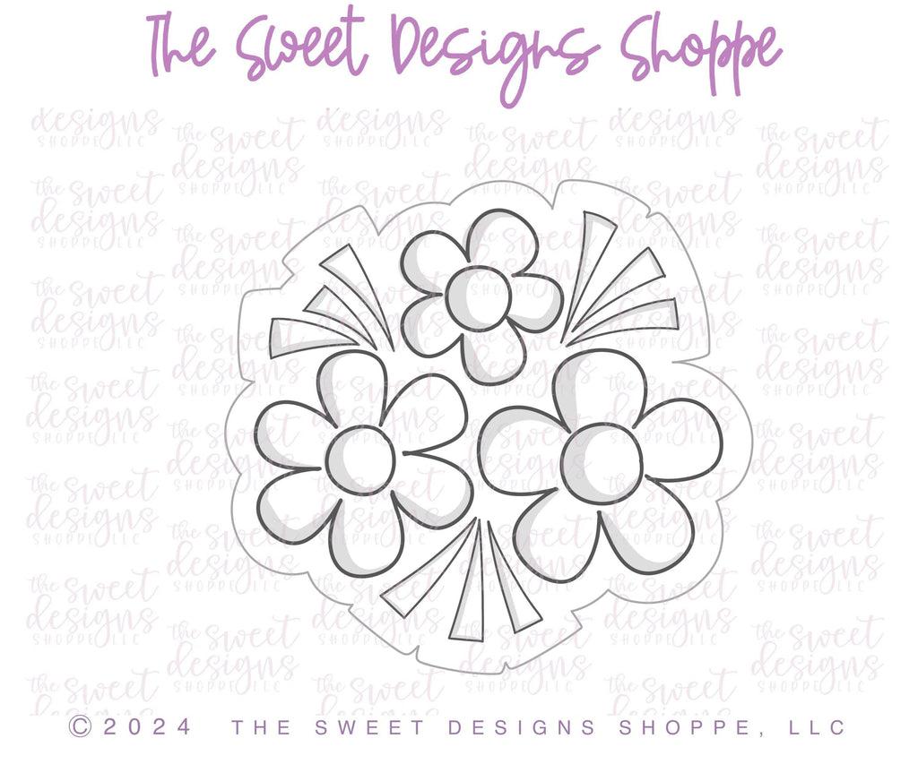 Cookie Cutters - Daisy Fireworks - Cookie Cutter - The Sweet Designs Shoppe - TSDS - - 4th,4th July,4th of July,ALL,America,Cookie Cutter,firecracker,fireworks,Flower,Flowers,fourth of July,Independence,Leaves and Flowers,Miscellaneous,New Year,patriotic,Promocode,Trees Leaves and Flowers,USA