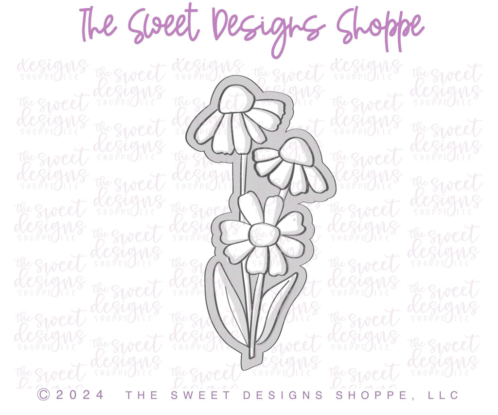 Cookie Cutters - Daisy Floral Bouquet - Cookie Cutter - Sweet Designs Shoppe - - ALL, Cookie Cutter, easter, Easter / Spring, Flower, Flowers, kids, Leaves and Flowers, mother, Mothers Day, nature, Promocode, Summer, Trees Leaves and Flowers, Wedding, Woodlands Leaves and Flowers