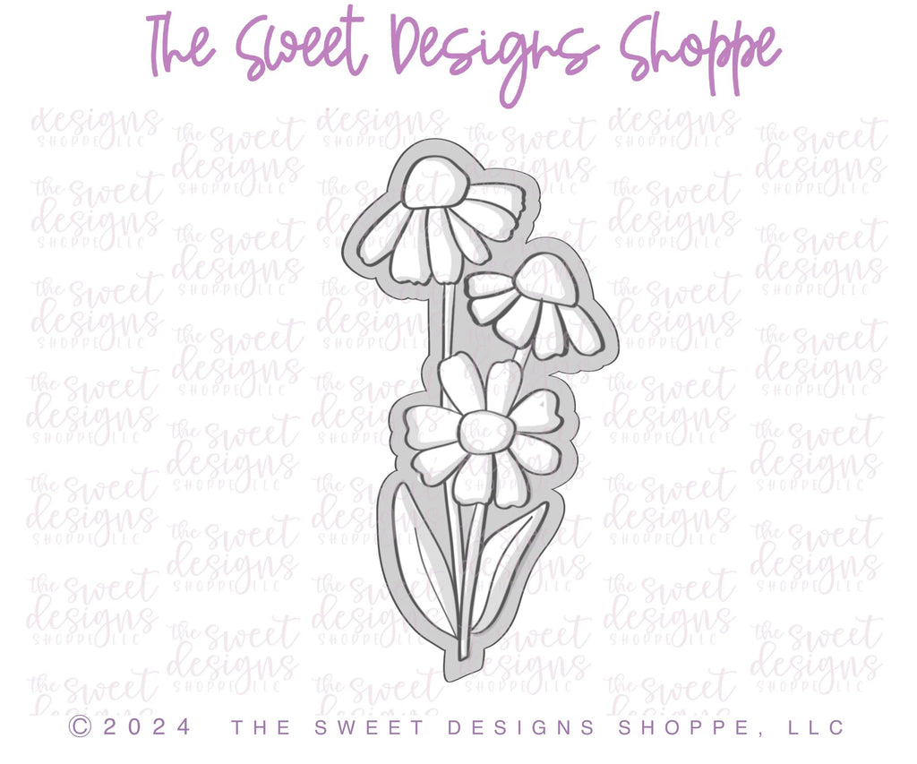 Cookie Cutters - Daisy Floral Bouquet - Cookie Cutter - Sweet Designs Shoppe - - ALL, Cookie Cutter, easter, Easter / Spring, Flower, Flowers, kids, Leaves and Flowers, mother, Mothers Day, nature, new, Promocode, Summer, Trees Leaves and Flowers, Woodlands Leaves and Flowers