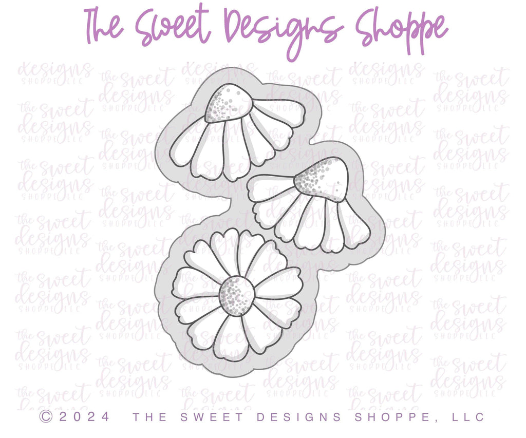 Cookie Cutters - Daisy Flowers Bundle - Cookie Cutter - Sweet Designs Shoppe - - ALL, Cookie Cutter, Daisy, Easter, Easter / Spring, Flower, Flowers, Leaves and Flowers, MOM, mother, Mothers Day, Nature, new, Promocode, Trees Leaves and Flowers, valentine, valentines, Wedding, Woodlands Leaves and Flowers