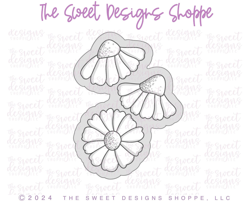 Cookie Cutters - Daisy Flowers Bundle - Cookie Cutter - Sweet Designs Shoppe - - ALL, Cookie Cutter, Daisy, Easter, Easter / Spring, Flower, Flowers, Leaves and Flowers, MOM, mother, Mothers Day, Nature, new, Promocode, Trees Leaves and Flowers, valentine, valentines, Woodlands Leaves and Flowers