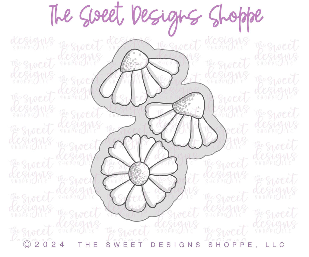 Cookie Cutters - Daisy Flowers Bundle - Cookie Cutter - The Sweet Designs Shoppe - - ALL, Cookie Cutter, Daisy, Easter, Easter / Spring, Flower, Flowers, Leaves and Flowers, MOM, mother, Mothers Day, Nature, Promocode, Trees Leaves and Flowers, valentine, valentines, Wedding, Woodlands Leaves and Flowers