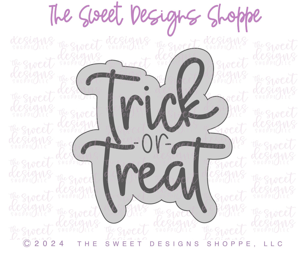 Cookie Cutters - Daisy Ghost & Trick or Treat Plaque Cookie Cutter Set - Set of 2 - Cookie Cutters - The Sweet Designs Shoppe - - ALL, Cookie Cutter, halloween, Halloween set, Halloween Sets, Mini Sets, new, Plaque, Plaques, PLAQUES HANDLETTERING, Promocode, regular sets, set