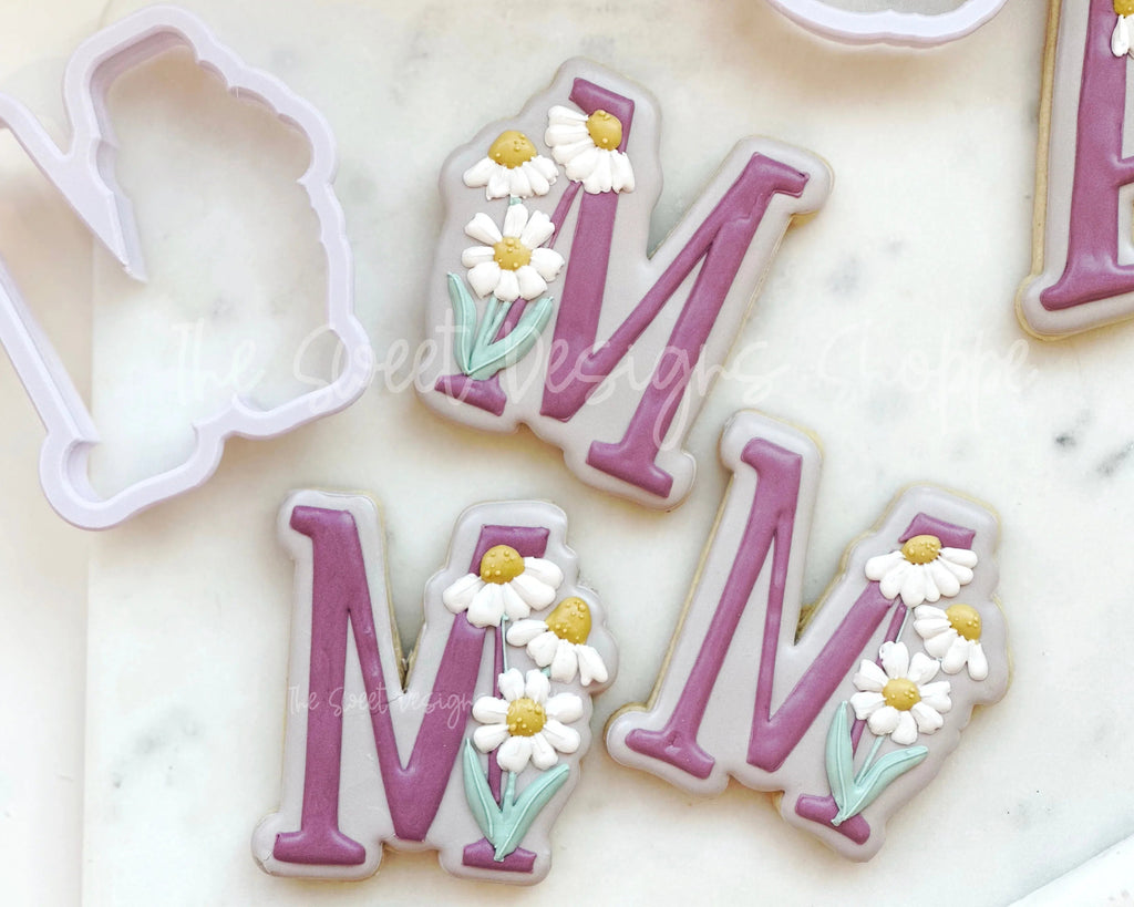 Cookie Cutters - Daisy M - Cookie Cutter - Sweet Designs Shoppe - - ALL, Cookie Cutter, Daisy, Flower, Flowers, Leaves and Flowers, letter, Lettering, Letters, letters and numbers, MOM, Mom Plaque, mother, mothers DAY, new, Promocode