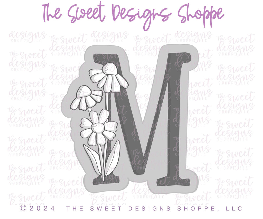 Cookie Cutters - Daisy M - Cookie Cutter - Sweet Designs Shoppe - - ALL, Cookie Cutter, Daisy, Flower, Flowers, Leaves and Flowers, letter, Lettering, Letters, letters and numbers, MOM, Mom Plaque, mother, mothers DAY, new, Promocode