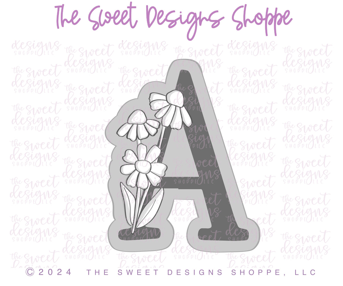Cookie Cutters - Daisy MOM , MUM , MAMA Letters Cookie Cutters Set - Set of 4 - Cookie Cutters - The Sweet Designs Shoppe - TSDS - - ALL,Cookie Cutter,letter,Lettering,Mama,Mini Sets,MOM,mother,Mothers Day,Mum,mummy,Promocode,regular sets,set,STL,text,text and numbers