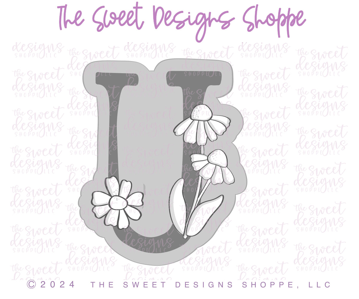 Cookie Cutters - Daisy MOM , MUM , MAMA Letters Cookie Cutters Set - Set of 4 - Cookie Cutters - The Sweet Designs Shoppe - TSDS - - ALL,Cookie Cutter,letter,Lettering,Mama,Mini Sets,MOM,mother,Mothers Day,Mum,mummy,Promocode,regular sets,set,STL,text,text and numbers