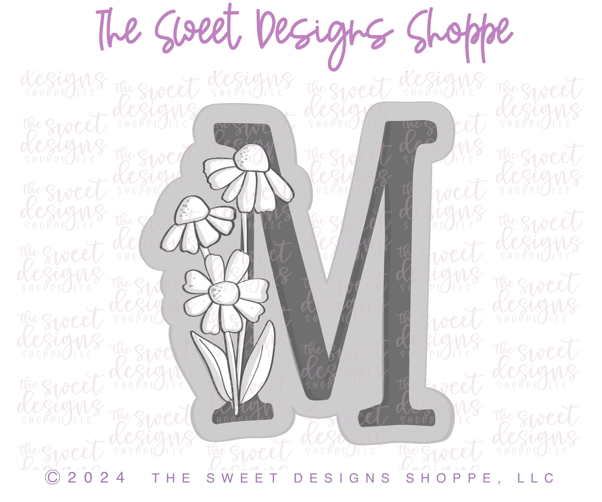 Cookie Cutters - Daisy MOM , MUM , MAMA Letters Cookie Cutters Set - Set of 4 - Cookie Cutters - The Sweet Designs Shoppe - TSDS - - ALL,Cookie Cutter,letter,Lettering,Mama,Mini Sets,MOM,mother,Mothers Day,Mum,mummy,Promocode,regular sets,set,STL,text,text and numbers