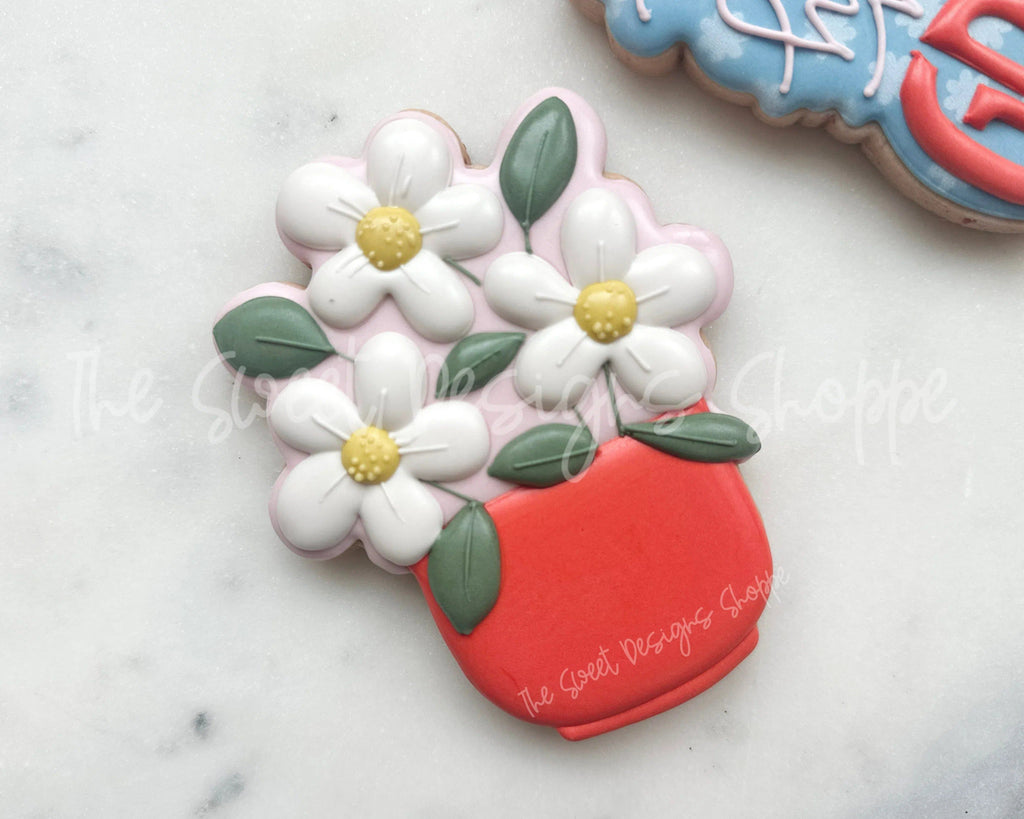 Cookie Cutters - Daisy Pot - Cookie Cutter - The Sweet Designs Shoppe - - ALL, Cookie Cutter, Daisy, Daisy collection, easter, Easter / Spring, Flower, Flowers, Leaves and Flowers, Mothers Day, Nature, Promocode, Teach, Teacher, Teacher Appreciation, Trees Leaves and Flowers, Woodlands Leaves and Flowers