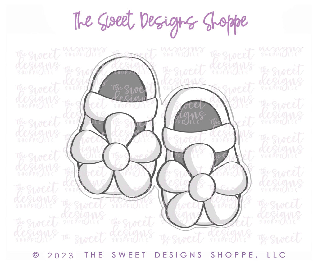 Cookie Cutters - Daisy Shoes - Cookie Cutter - Sweet Designs Shoppe - - accessory, ALL, Baby, Baby Shower, Clothes, Clothing / Accessories, Cookie Cutter, floral, Promocode, Shoe, Shoes