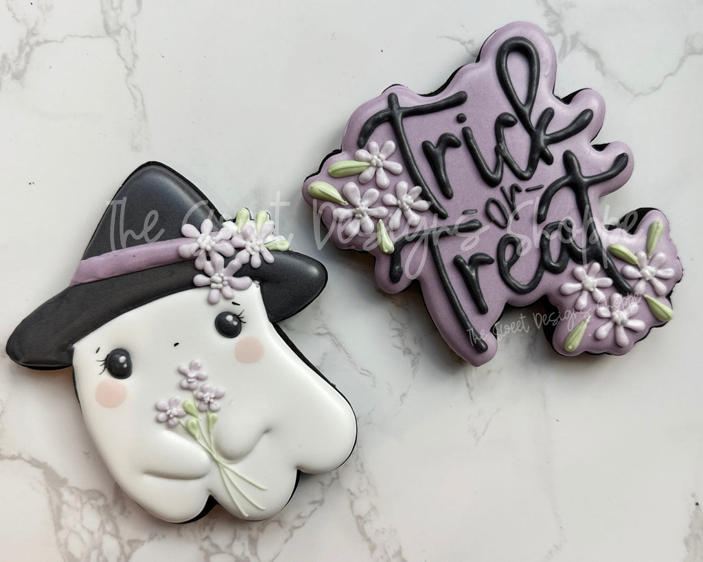 Cookie Cutters - Daisy Witchy Ghost - Cookie Cutter ( CookieCon 2024 Exclusive) - Gift to participants in swag bag - The Sweet Designs Shoppe - Regular (4-1/4" Tall x 3-5/8" Wide) - ALL, Austin, Cookie Cutter, CookieCon, halloween, Promocode, STL, Witch