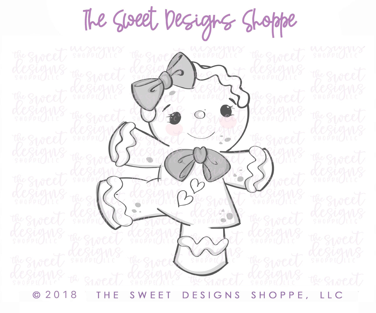 Cookie Cutters - Dancing Gingerbread Christmas Cookie Cutter Set - Set of 3 - Cookie Cutters - The Sweet Designs Shoppe - TSDS - - ALL,Christmas,Christmas / Winter,Cookie Cutter,PLAQUES HANDLETTERING,Promocode,regular sets,set,STL