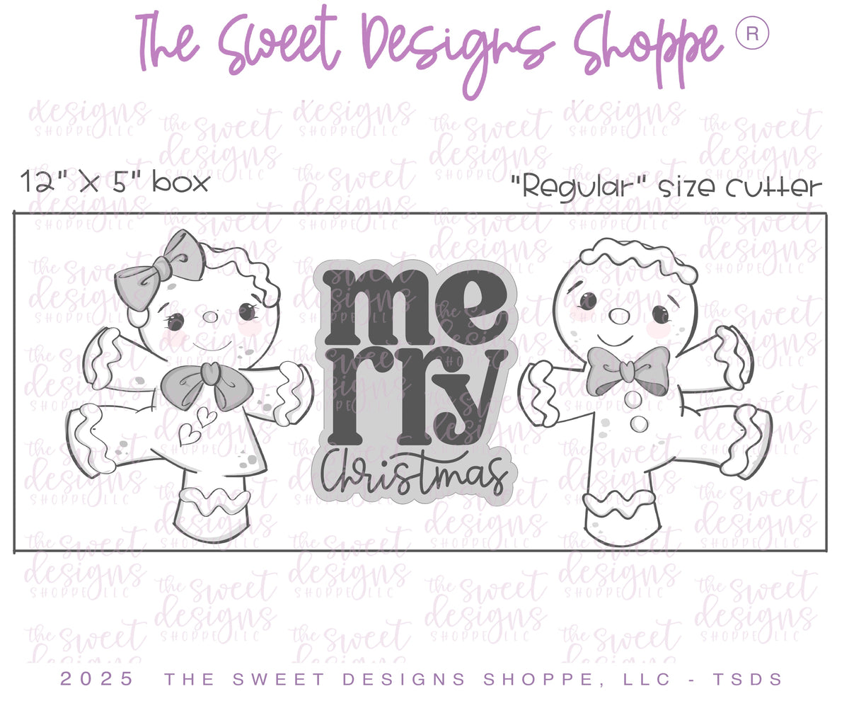 Cookie Cutters - Dancing Gingerbread Christmas Cookie Cutter Set - Set of 3 - Cookie Cutters - The Sweet Designs Shoppe - TSDS - - ALL,Christmas,Christmas / Winter,Cookie Cutter,PLAQUES HANDLETTERING,Promocode,regular sets,set,STL