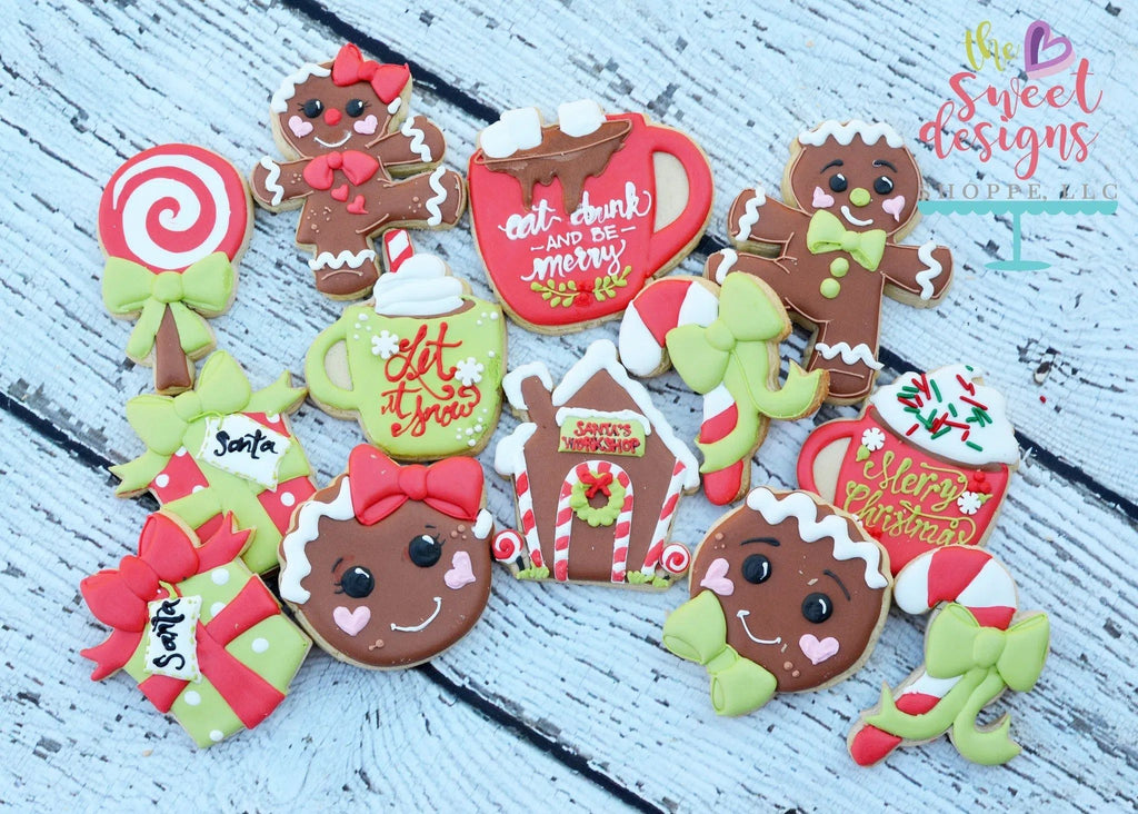 Cookie Cutters - Dancing Gingerbread Girl V2 - Cookie Cutter - The Sweet Designs Shoppe - - ALL, Christmas, Christmas / Winter, cookie, Cookie Cutter, Decoration, food, Food & Beverages, Ginger boy, ginger bread, Ginger girl, gingerbread, gingerbread man, girl, Ornament, Promocode, Winter