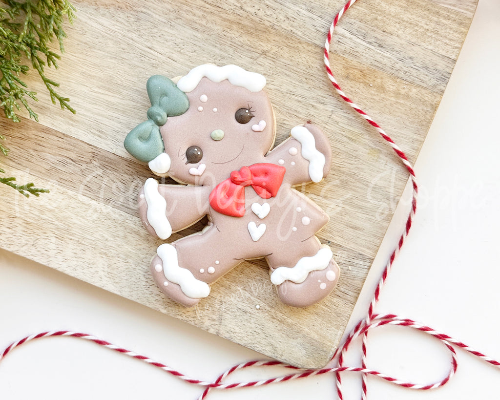 Cookie Cutters - Dancing Gingerbread Girl V3 - Cookie Cutter - The Sweet Designs Shoppe - TSDS - - ALL,Christmas,Christmas / Winter,cookie,Cookie Cutter,Decoration,food,Food & Beverages,Ginger boy,ginger bread,Ginger girl,gingerbread,gingerbread man,girl,Ornament,Promocode,STL,Winter