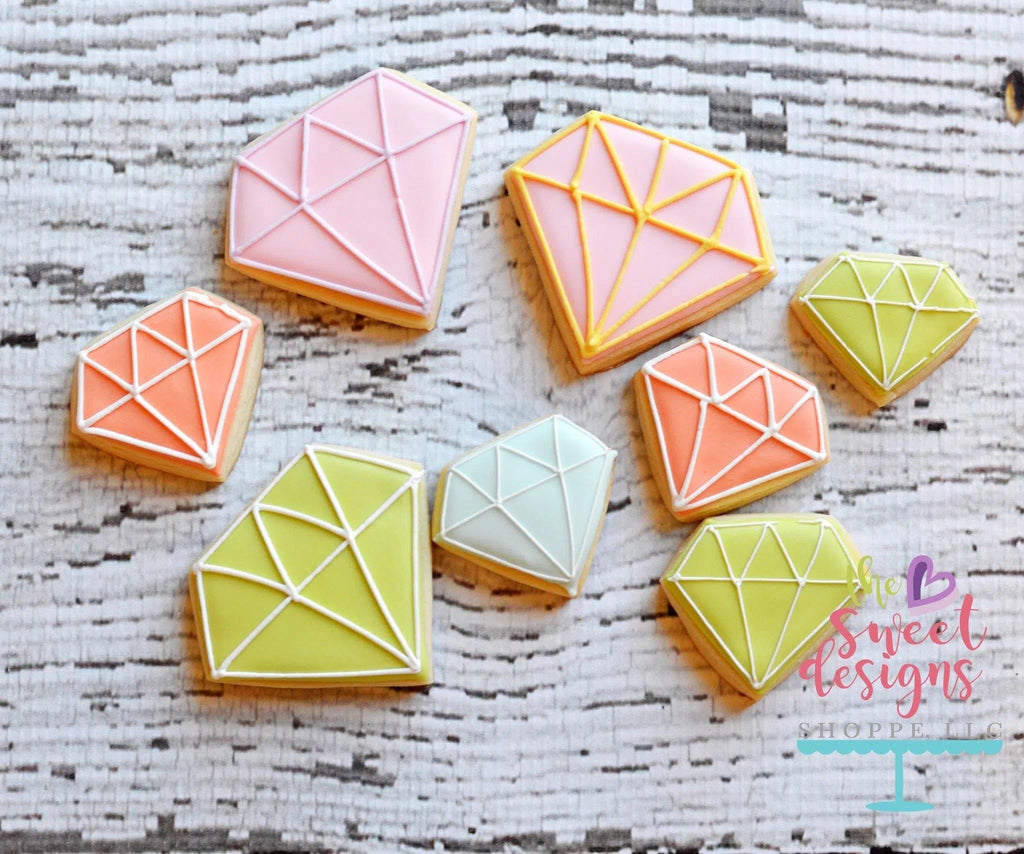 Cookie Cutters - Diamond v2- Cookie Cutter - The Sweet Designs Shoppe - TSDS - - ALL,Cookie Cutter,fantasy,Home,House,Miscellaneous,Precious stone,Promocode,Rain,Spring,STL,Valentines,Weather