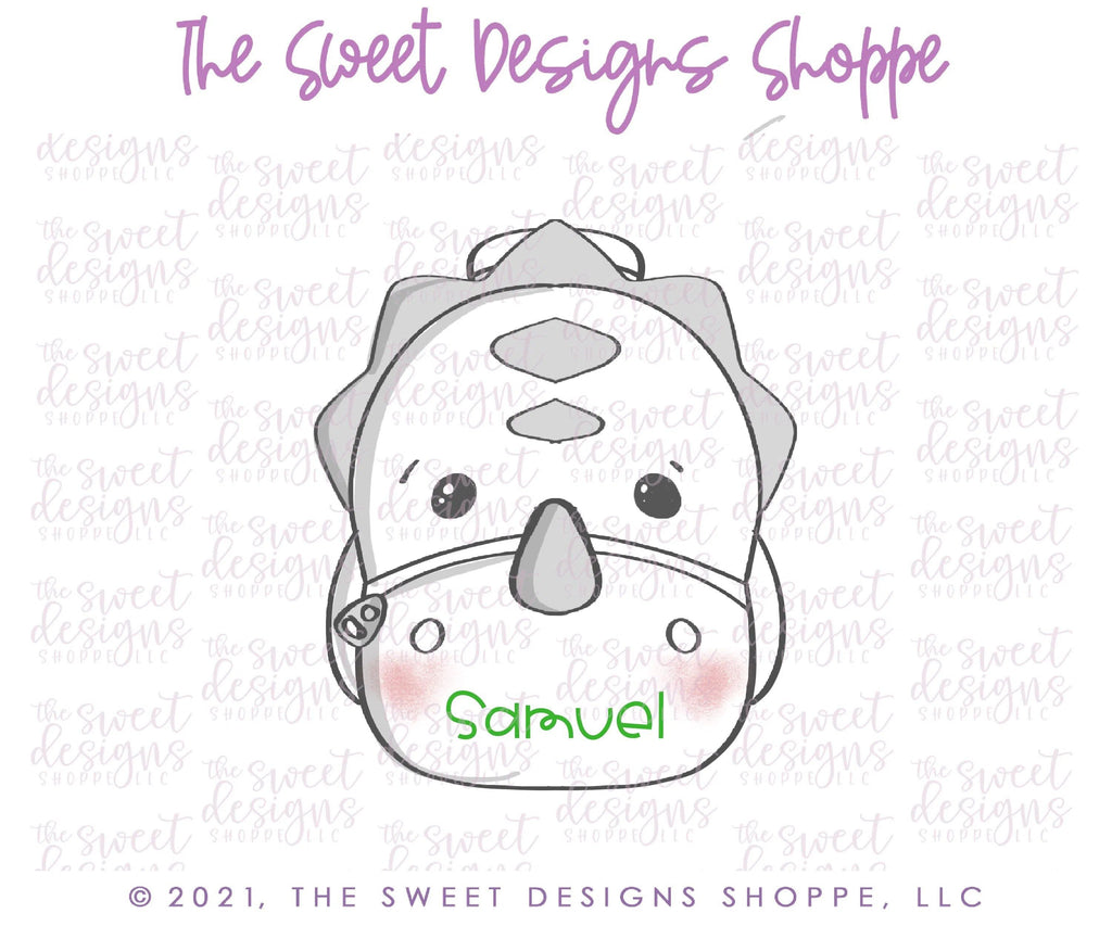Cookie Cutters - Dino Backpack - Cookie Cutter - The Sweet Designs Shoppe - TSDS - - Accesories,Accessories,ALL,Animal,Animals,Animals and Insects,back to school,Clothing / Accessories,Cookie Cutter,Dino,dinosaur,Dinosaurs,Grad,graduations,owl,Promocode,School,School / Graduation,School Bus