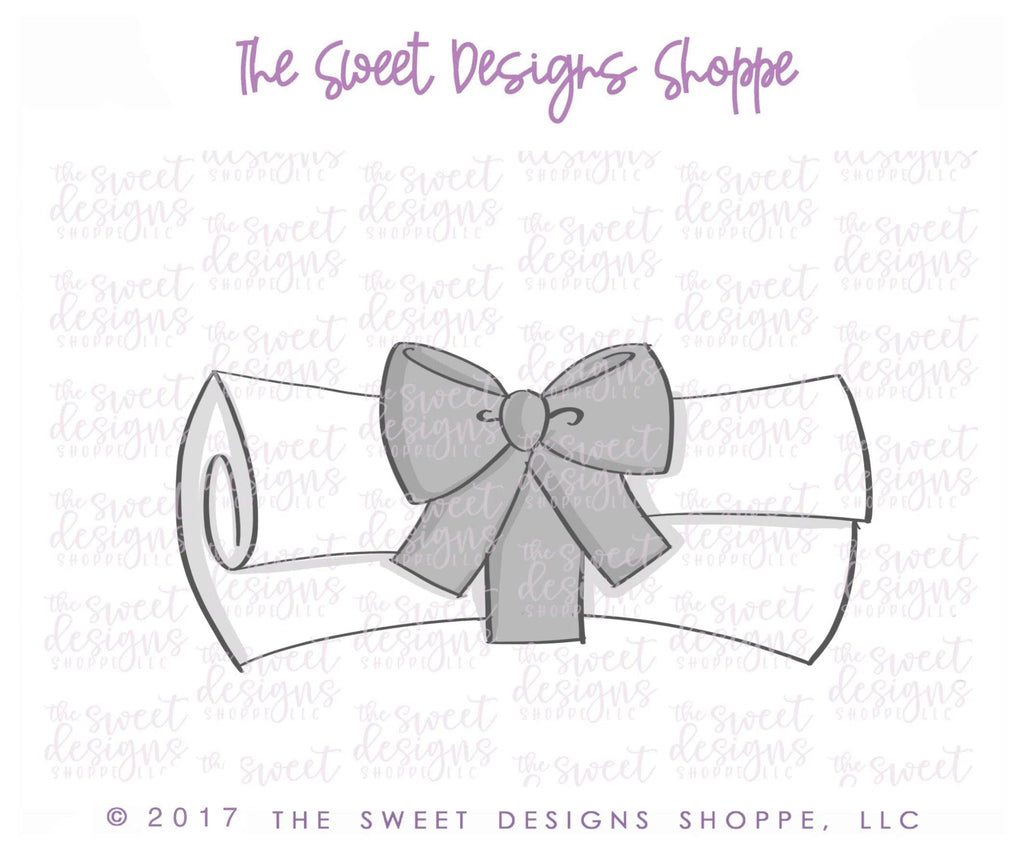 Cookie Cutters - Diploma V2- Cookie Cutter - The Sweet Designs Shoppe - TSDS - - ALL,celebration,Cookie Cutter,Grad,graduation,graduations,Promocode,School,School / Graduation