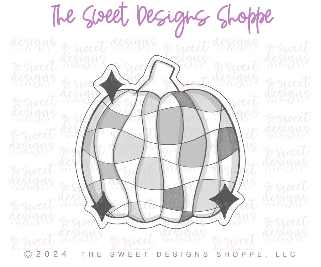 Cookie Cutters - Disco Ball Pumpkin Plaque - Cookie Cutter - The Sweet Designs Shoppe - - ALL, Cookie Cutter, halloween, new, Promocode