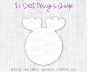 Cookie Cutters - Disco Ball with Antlers - Cookie Cutter - The Sweet Designs Shoppe - TSDS - - ALL,Christmas,Christmas / Winter,Christmas Cookies,Cookie Cutter,groovy,Ornament,Promocode,Retro,STL