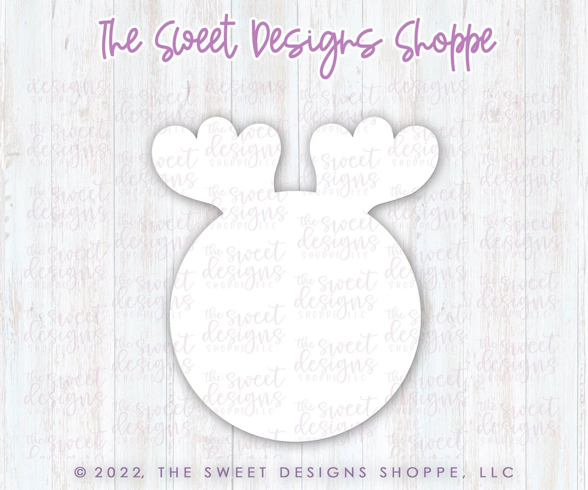 Cookie Cutters - Disco Ball with Antlers - Cookie Cutter - The Sweet Designs Shoppe - TSDS - - ALL,Christmas,Christmas / Winter,Christmas Cookies,Cookie Cutter,groovy,Ornament,Promocode,Retro,STL