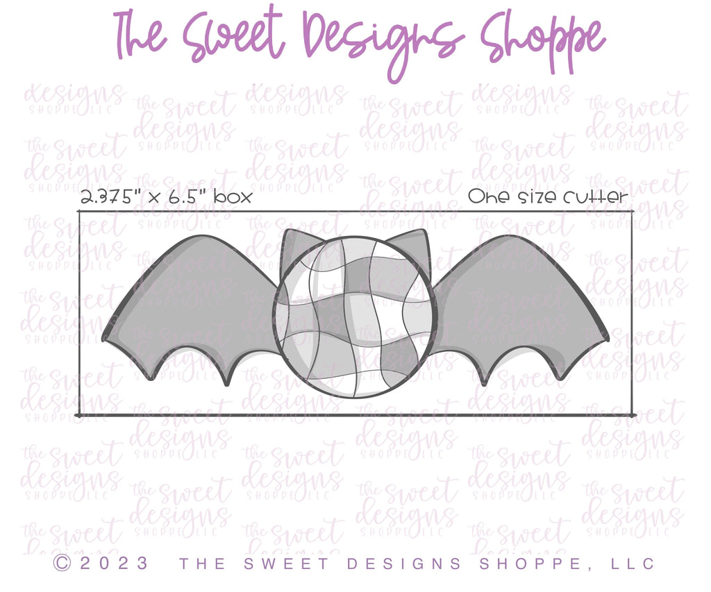 Cookie Cutters - Disco Bat - Cookie Cutter - The Sweet Designs Shoppe - One Size (5-3/4" Tall x 2" Wide) - ALL, Animal, Animals, Animals and Insects, Cookie Cutter, halloween, new, Promocode