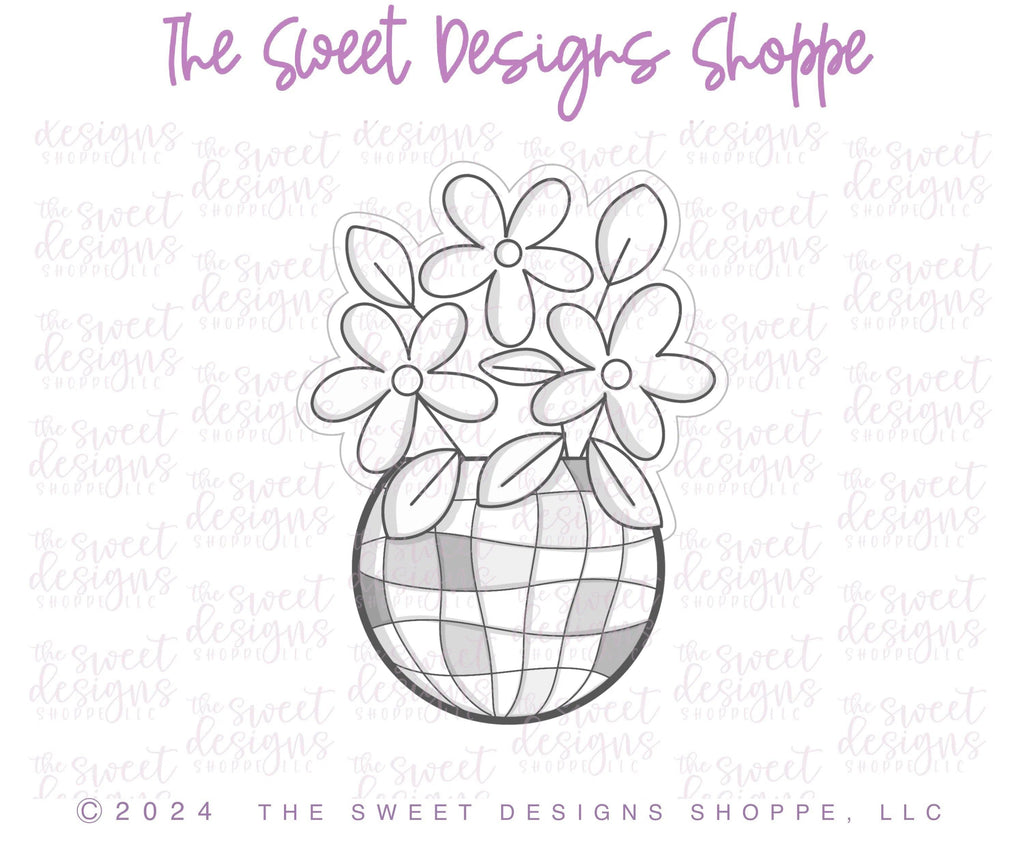 Cookie Cutters - Disco Pot - Cookie Cutter - The Sweet Designs Shoppe - TSDS - - ALL,Cookie Cutter,Daisy,Daisy collection,easter,Easter / Spring,Flower,Flowers,Leaves and Flowers,Mothers Day,Nature,Promocode,STL,Swifties,Swifties Set,Swifts,Taylor Swift,Taylor Swift Inspired,Teach,Teacher,Teacher Appreciation,Trees Leaves and Flowers,Woodlands Leaves and Flowers