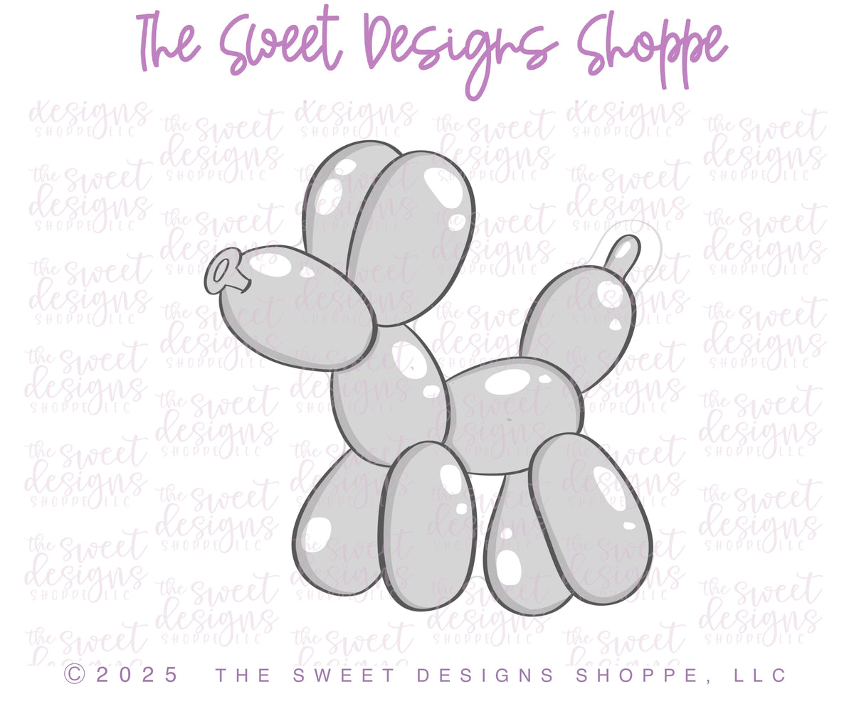 Cookie Cutters - Dog Balloon - Cookie Cutter - The Sweet Designs Shoppe - TSDS - - 4th,4th July,4th of July,ALL,Animal,Animals,Animals and Insects,Birthday,Cookie Cutter,kids,Kids / Fantasy,Patriotic,Patriotric,Promocode,STL,Summer