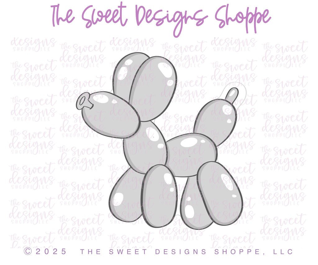 Cookie Cutters - Dog Balloon - Cookie Cutter - The Sweet Designs Shoppe - TSDS - - 4th,4th July,4th of July,ALL,Animal,Animals,Animals and Insects,Birthday,Cookie Cutter,kids,Kids / Fantasy,Patriotic,Promocode,STL,Summer