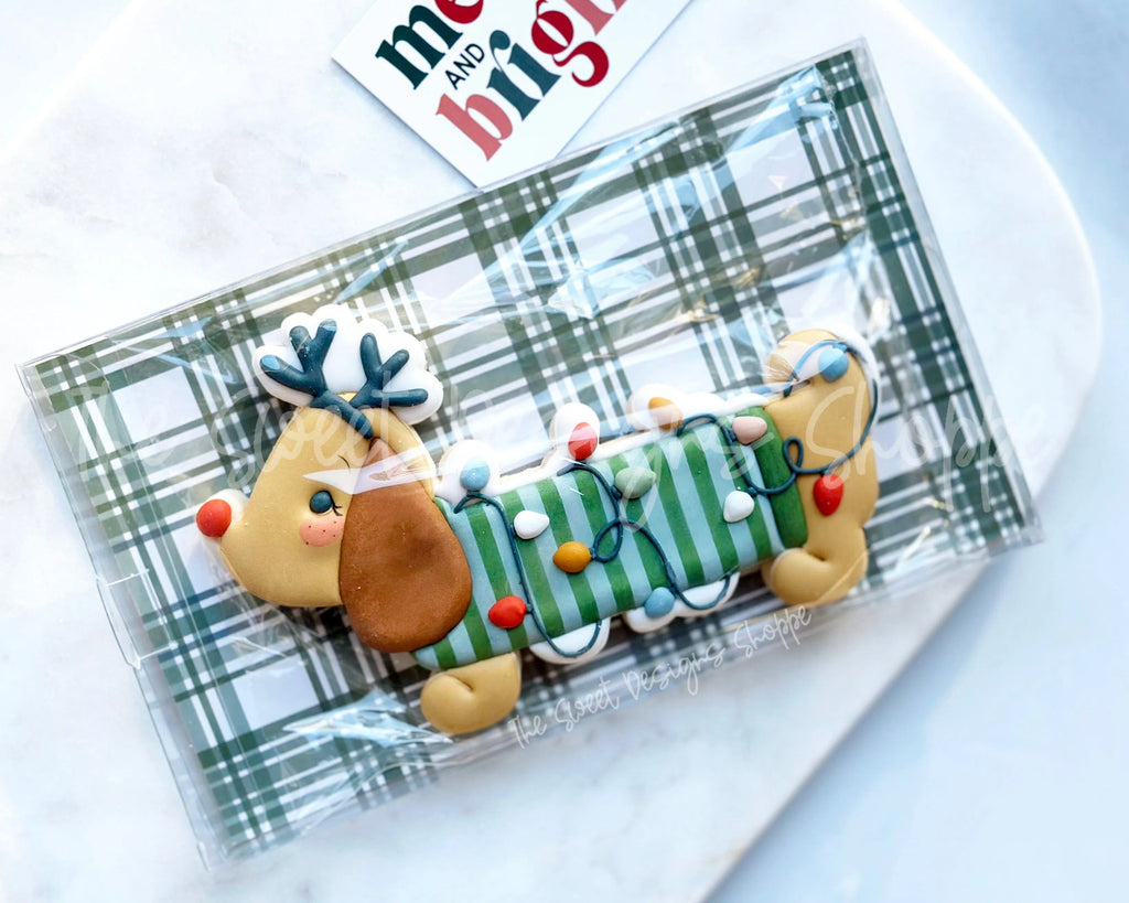 Cookie Cutters - Dog With Antlers and Lights- Cookie Cutter - The Sweet Designs Shoppe - TSDS - - ALL,Animal,Animals,Animals and Insects,Christmas,Christmas / Winter,Christmas Cookies,Cookie Cutter,dog,Promocode,STL
