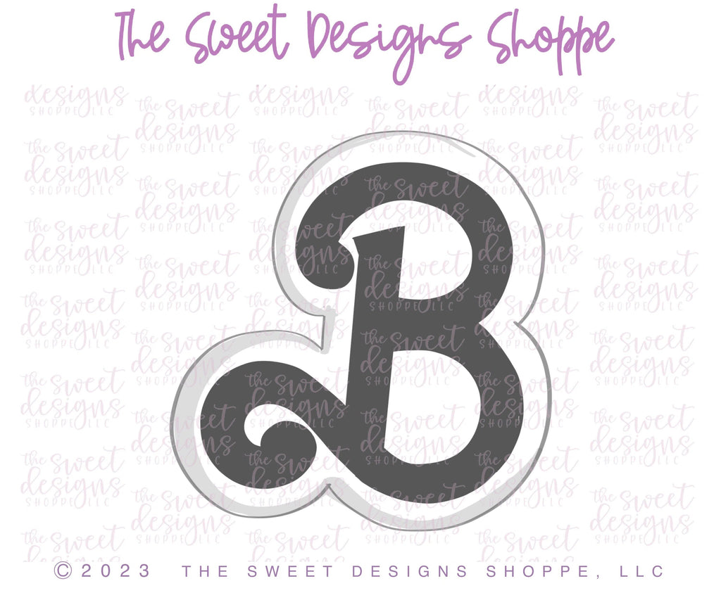 Cookie Cutters - Doll B - Cookie Cutter - Sweet Designs Shoppe - - ABC, ALL, Baby / Kids, Barbie, Cookie Cutter, Fonts, handlettering, kids, Kids / Fantasy, Kids class, letter, Lettering, Letters, letters and numbers, PLAQUES HANDLETTERING, Promocode, text, text and numbers