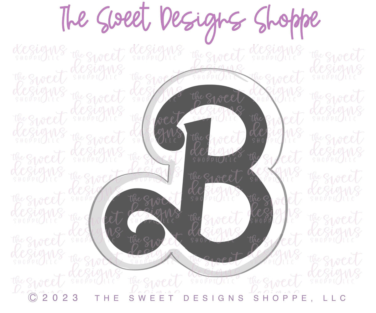 Cookie Cutters - Doll B - Cookie Cutter - The Sweet Designs Shoppe - TSDS - - ABC,ALL,Baby / Kids,Barbie,Cookie Cutter,Fonts,handlettering,kids,Kids / Fantasy,Kids class,letter,Lettering,Letters,letters and numbers,PLAQUES HANDLETTERING,Promocode,STL,text,text and numbers