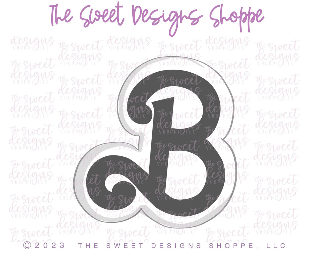 Cookie Cutters - Doll B - Cookie Cutter - The Sweet Designs Shoppe - - ABC, ALL, Baby / Kids, Barbie, Cookie Cutter, Fonts, handlettering, kids, Kids / Fantasy, Kids class, letter, Lettering, Letters, letters and numbers, PLAQUES HANDLETTERING, Promocode, text, text and numbers