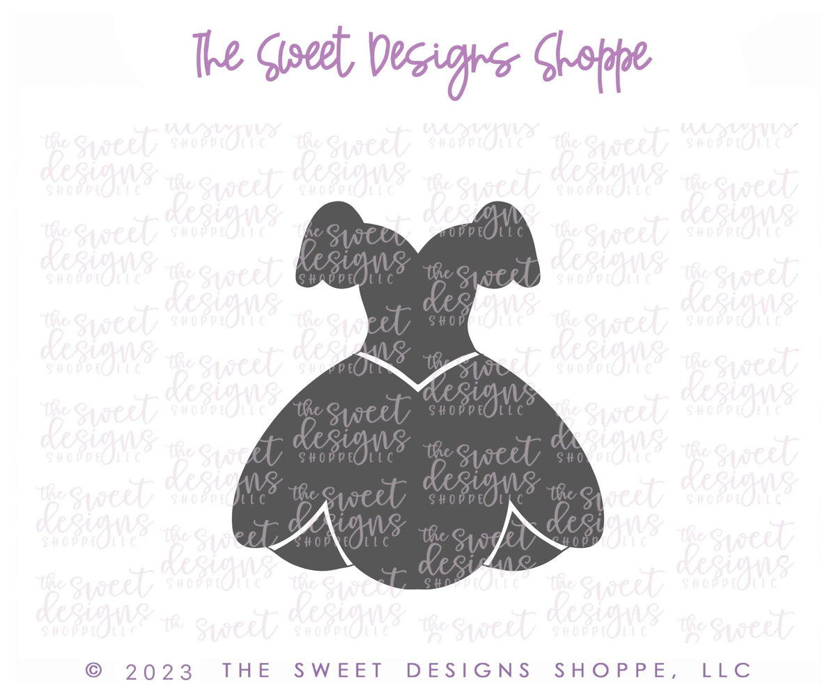 Cookie Cutters - Doll Dress - Cookie Cutter - The Sweet Designs Shoppe - TSDS - - Accesories,Accessories,accessory,ALL,Barbie,Birthday,Clothing / Accessories,Cookie Cutter,Dress,Fashion,Girl,kids,Kids / Fantasy,princess,Promocode,STL,Wedding,Wedding Favors